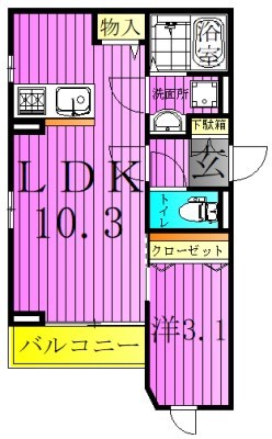 メゾン　カルムNo.1 間取り