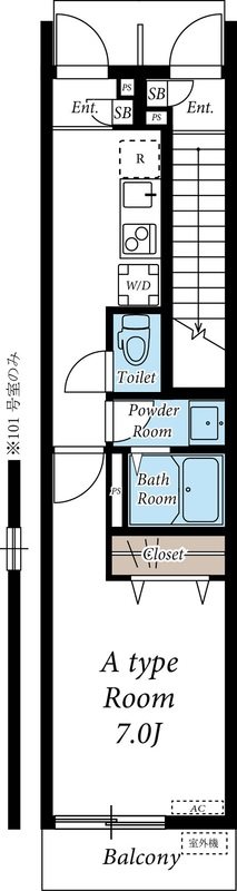 リブリ・BRABUS 105号室 間取り