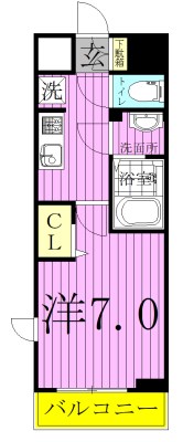 N-stage松戸 119号室 間取り