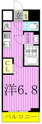 N-stage松戸 215号室 間取り