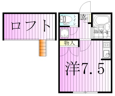 コーポ逆井 206号室 間取り