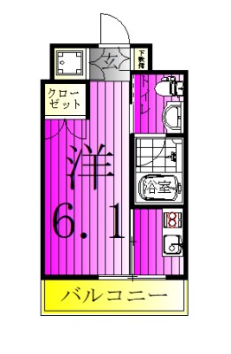 パークフラッツ松戸 1002号室 間取り