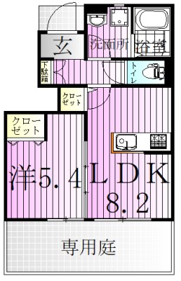 luce solare 102号室 間取り