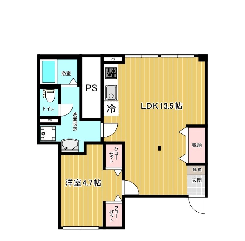 リファレンス胡録台B棟 112号室 間取り
