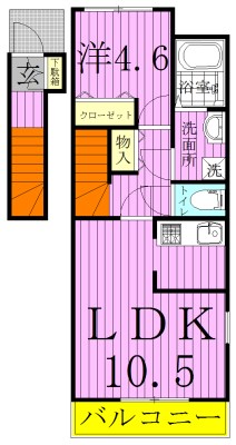 スターテラス 202号室 間取り