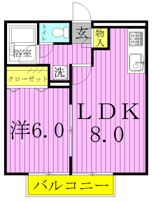 グリーンサイドヴィラⅡ 105号室 間取り