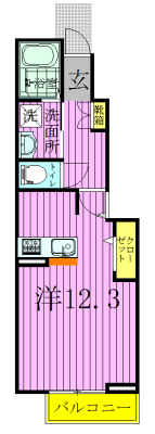 フェリーチェ 103号室 間取り