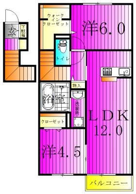 田園ドミールⅡ 203号室 間取り