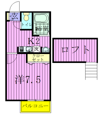 グレース明原 203号室 間取り