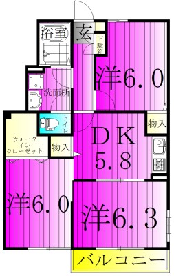 クレストＭ弐番館 101号室 間取り