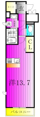 リュージュ 205号室 間取り