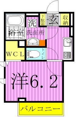 リバービレッジ  103号室 間取り