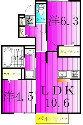 コーポ　ルピナス 101号室 間取り