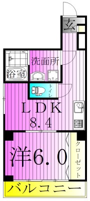 リファレンス愛宕 308号室 間取り