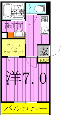 リバービレッジ  201号室 間取り