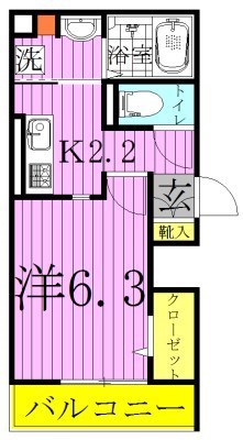 ラディエンス 103号室 間取り