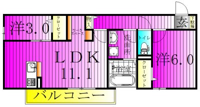 イースト・ヴィラ　Ⅰ 103号室 間取り