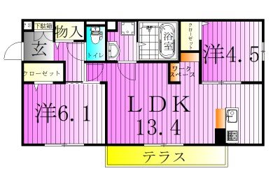 イースト・ヴィラ　Ⅰ 305号室 間取り
