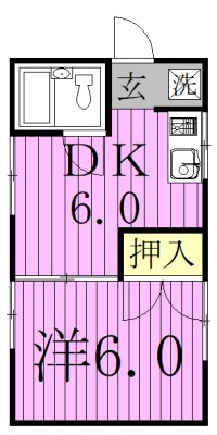 ウスイコーポ 202号室 間取り