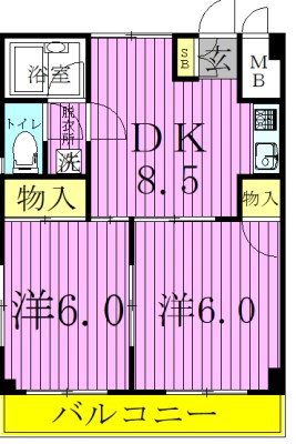 ドーブアヤセ 間取り図