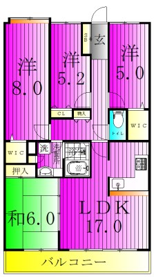 レーベンハイム東松戸カーサコンプレアンノ 102号室 間取り