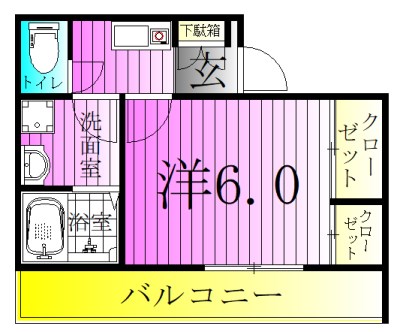BlueTerrace松戸 303号室 間取り