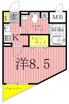 ラフィネ 103号室 間取り