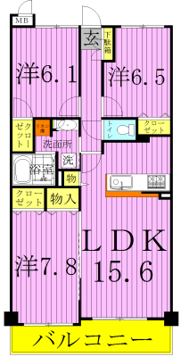 ヴィラモラージュ 402号室 間取り
