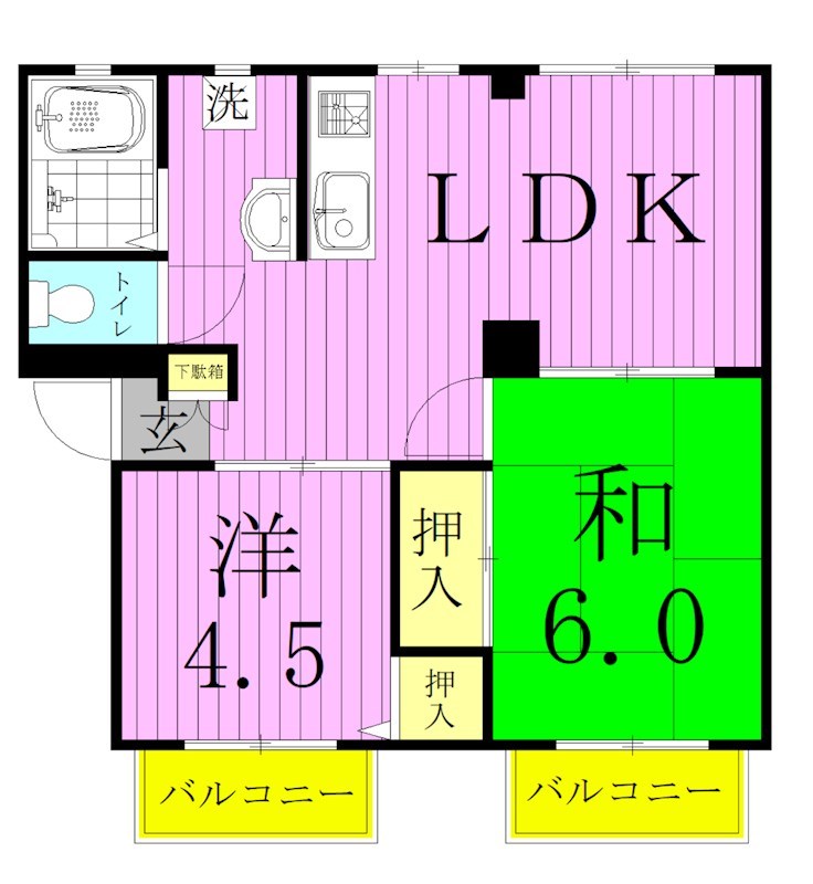 エーデルブルーメNo.18 間取り