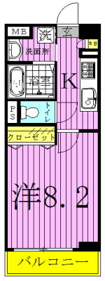テイク・ア・レスト 105号室 間取り