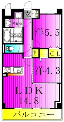 ベルヴァンス 304号室 間取り