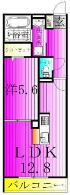 チェントラーレ 105号室 間取り