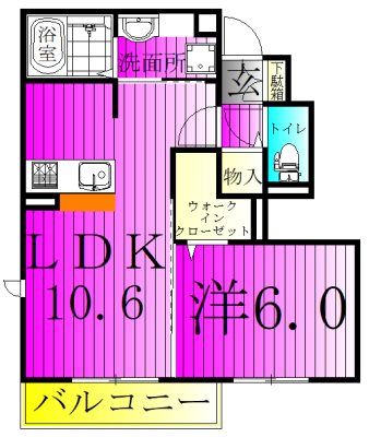 ヴィラコリーナ 106号室 間取り