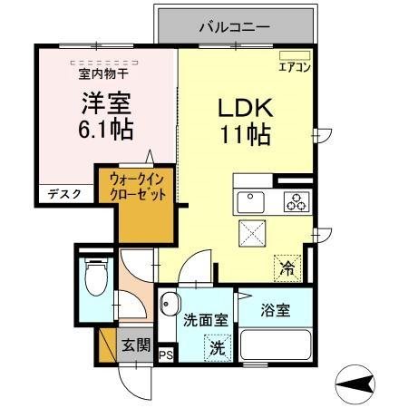 イーストハイツ 107号室 間取り