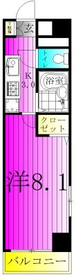 エスペランサＭ 706号室 間取り