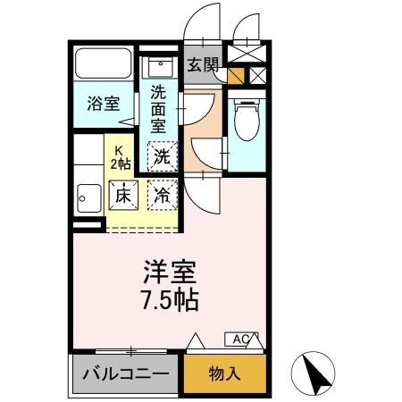 アプローズ馬橋 102号室 間取り