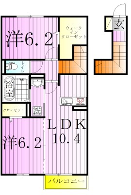 アゼリアコートⅡ 203号室 間取り