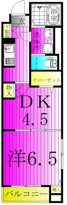 オークリーフビレッジ  201号室 間取り