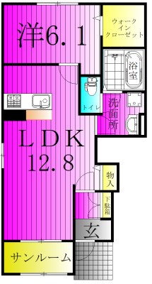 リーブル・プラッツB 101号室 間取り
