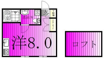 プリマルージュ松戸 101号室 間取り