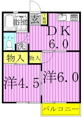 ビューラー天王　Ａ棟 間取り図