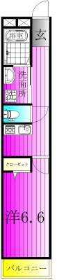 フラット南流山 105号室 間取り