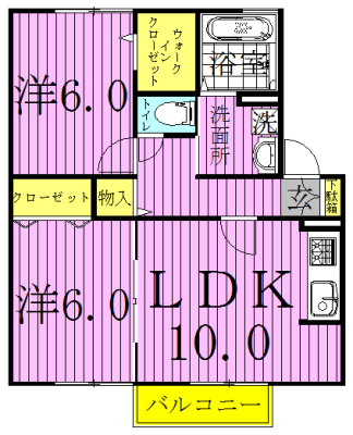 Ｋ・ファミリア 201号室 間取り