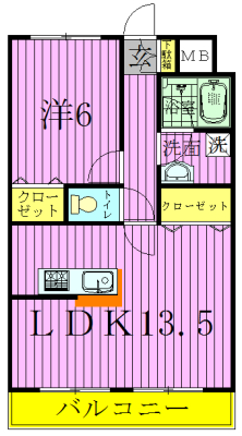 アリビオ 503号室 間取り