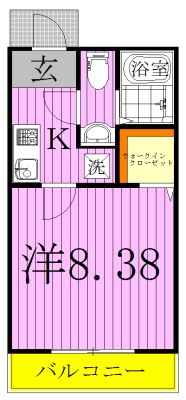 AJ南流山NorthⅡ 103号室 間取り