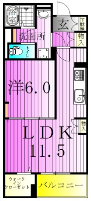 オリエンス  102号室 間取り