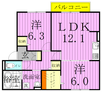 ステラ前ヶ崎 302号室 間取り