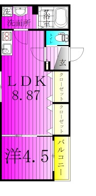 AJ南流山First 301号室 間取り