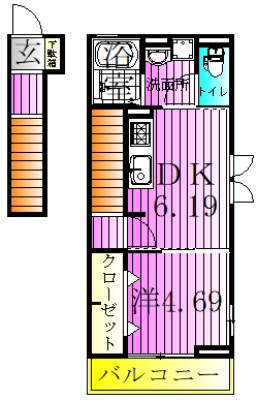 NSハイツ３　暁 間取り図
