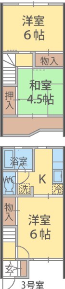 シティハイツ・山崎　Ｂ棟 003号室 間取り